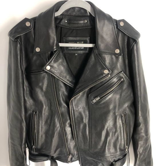 Wilson Leather Finn Rider Moto Jacket Sz S - Picture 4 of 13